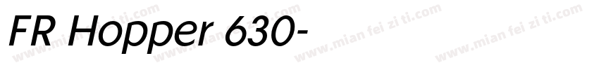 FR Hopper 630字体转换